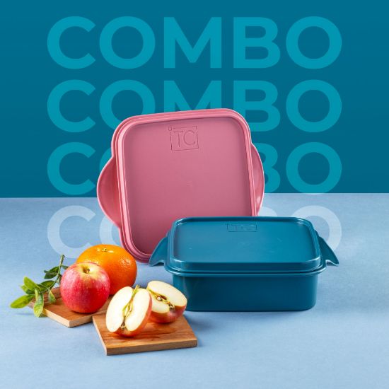 Picture of Lunch Box 1.5lt - Teal & 1.5lt - Coral