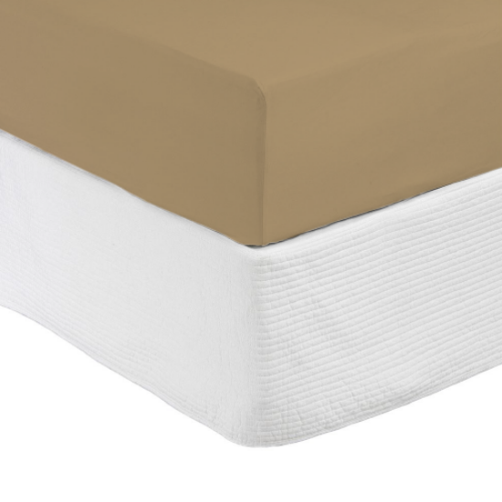 Picture of Fitted Sheet Beige Double - 137 x 190 x 30cm