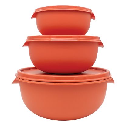 Picture of (WW68) 3pc Bowl Set & Lids - Maple (1.25,2.5,5Lt)