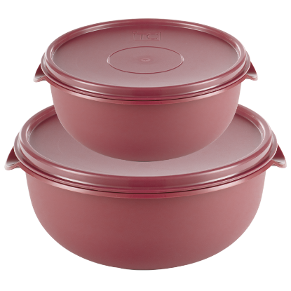 Picture of (2) Bowls with Lid 5,5Lt + 2,5Lt Coral